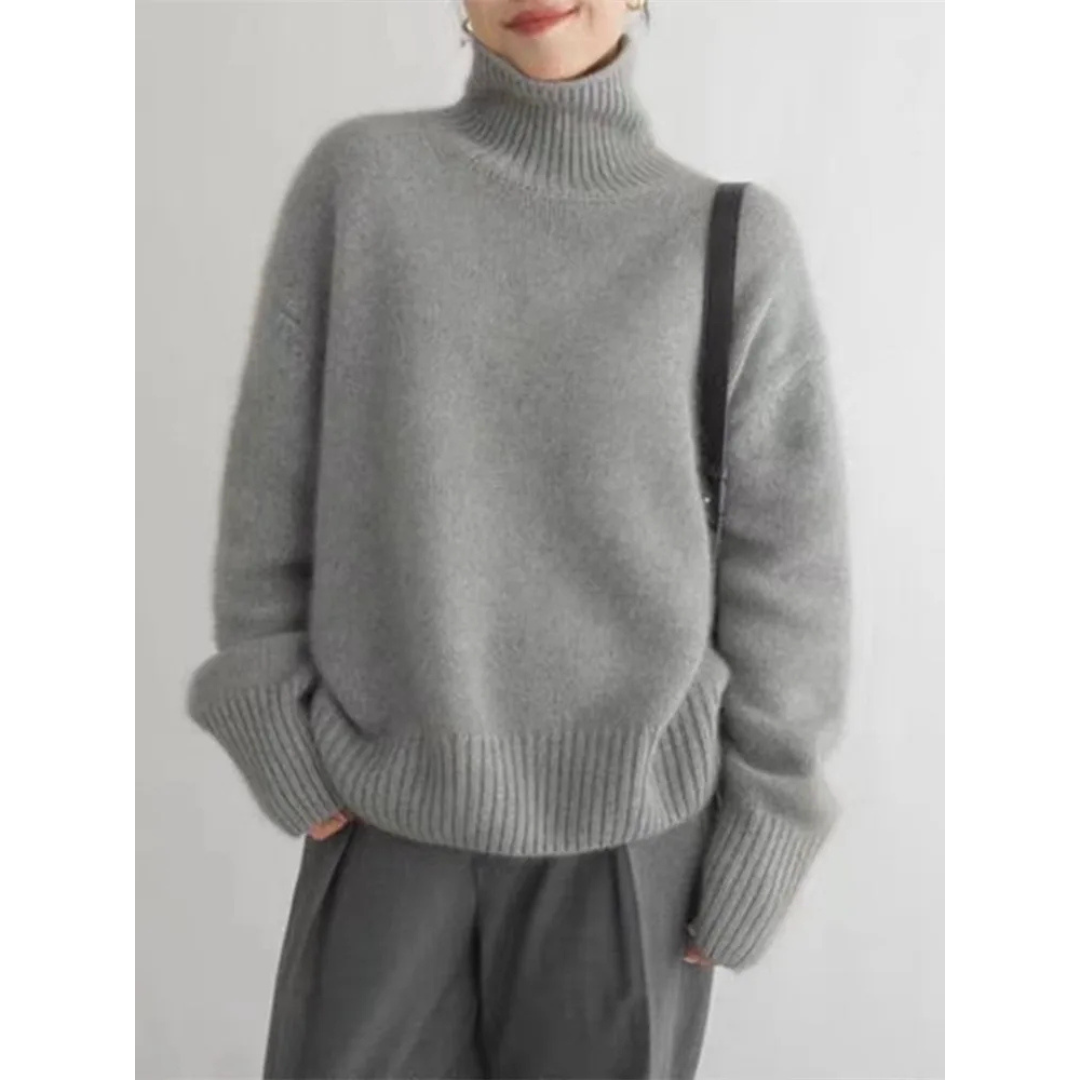 Warmes Rollkragen Sweatshirt Damen - IdealeKleiden