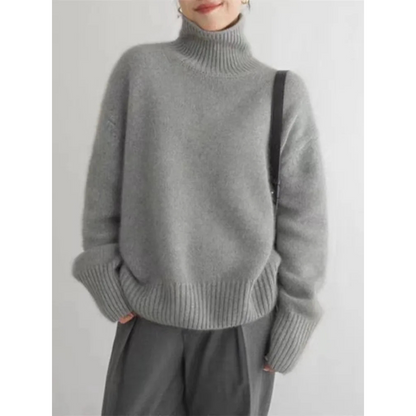 Warmes Rollkragen Sweatshirt Damen - IdealeKleiden