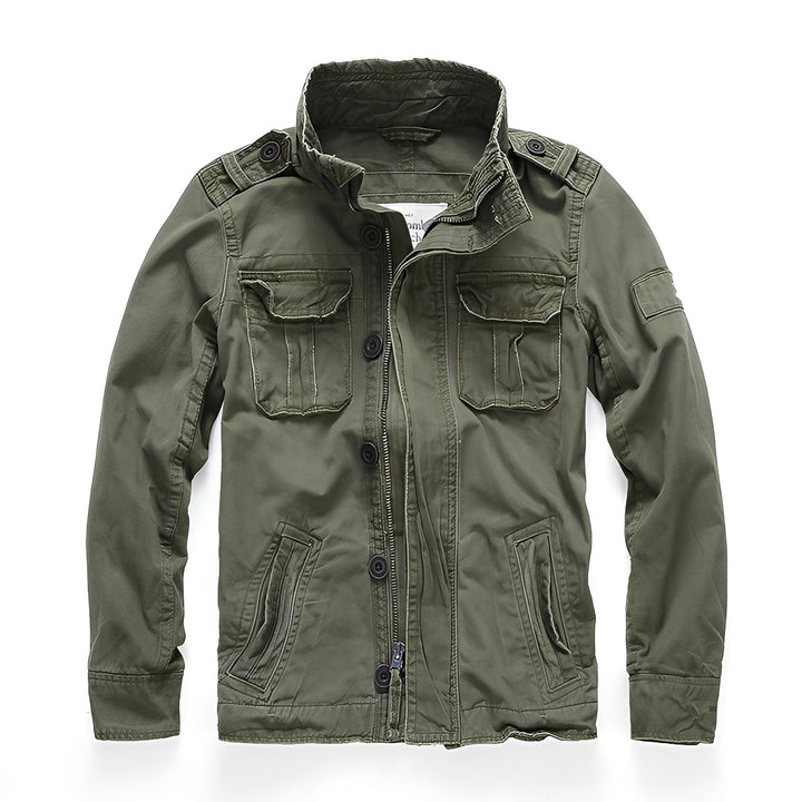 Herren Denimjacke Klassisch Mit Taschen