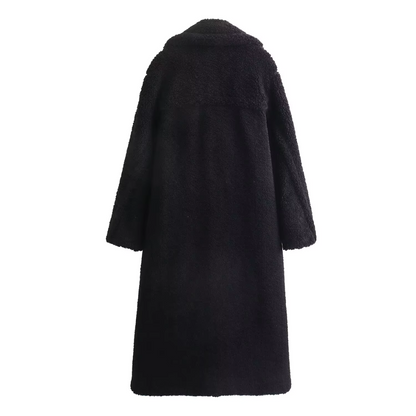 Wintermantel Damen Oversize Stehkragen Reißenverschluss - IdealeKleiden