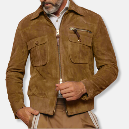 Maßgeschneiderte Lederjacke Elegant Kragen Design