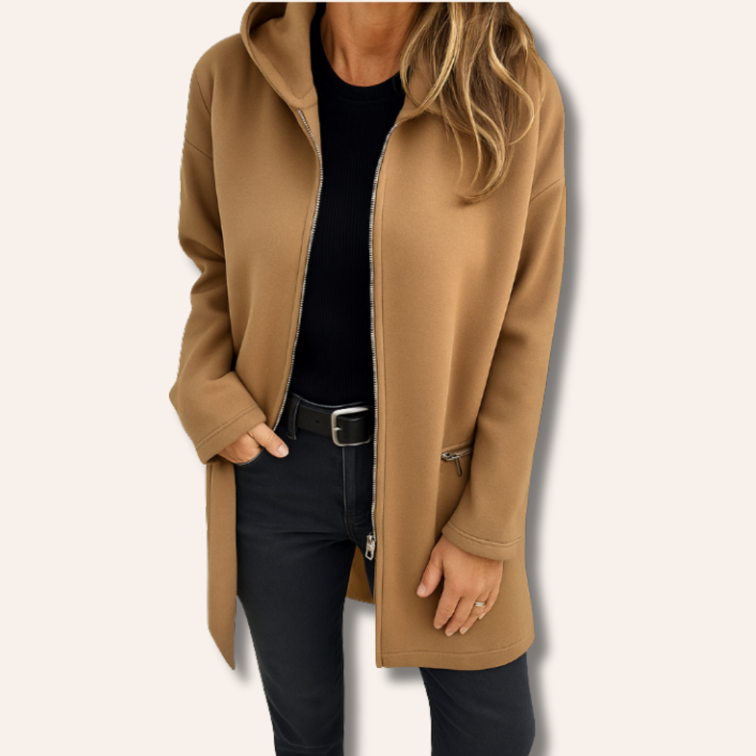 Kapuzen-Cardigan Langarm Warm - IdealeKleiden