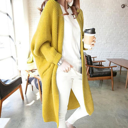 Kuschelige Strickjacke Oversized Offen Vorne Weich