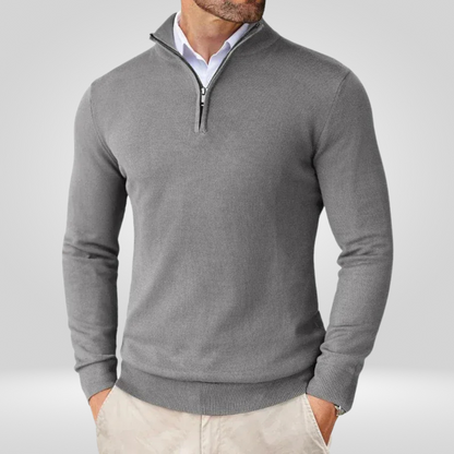 Herren Pullover Slim Fit Reißverschluss
