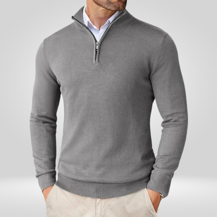 Herren Pullover Slim Fit Reißverschluss