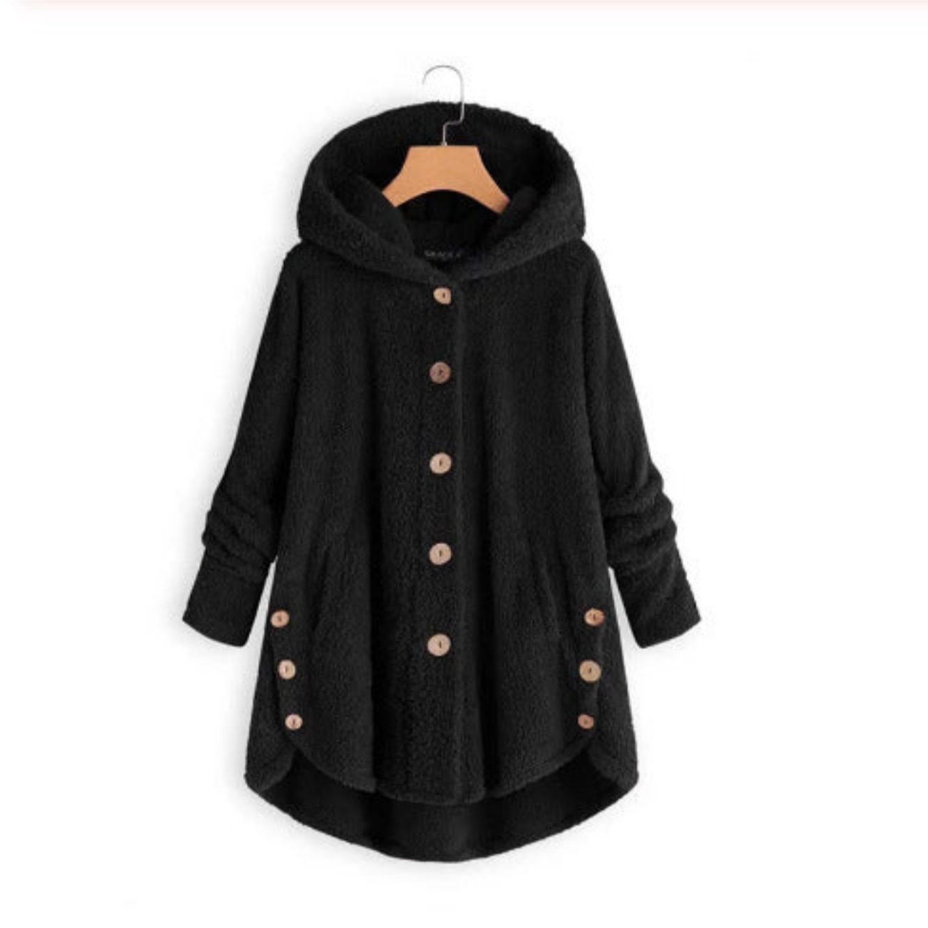 Frauen Wintermantel Warm Kapuze Elegant