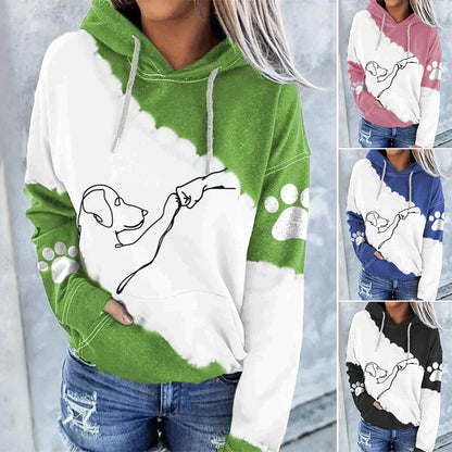 Stylisher Hoodie Hundemotiv Locker Fit