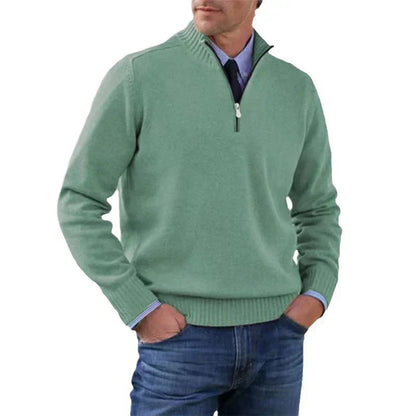 Herren Pullover Halbzipper Bequem Modern