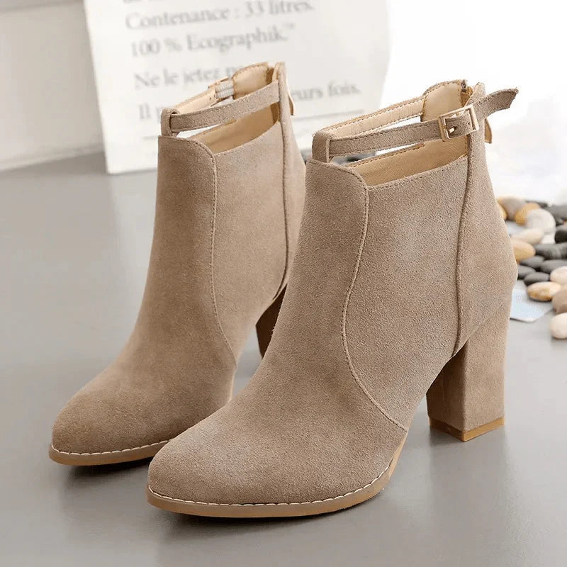 Damen Stiefeletten Hochzeit Blockabsatz Schuhe