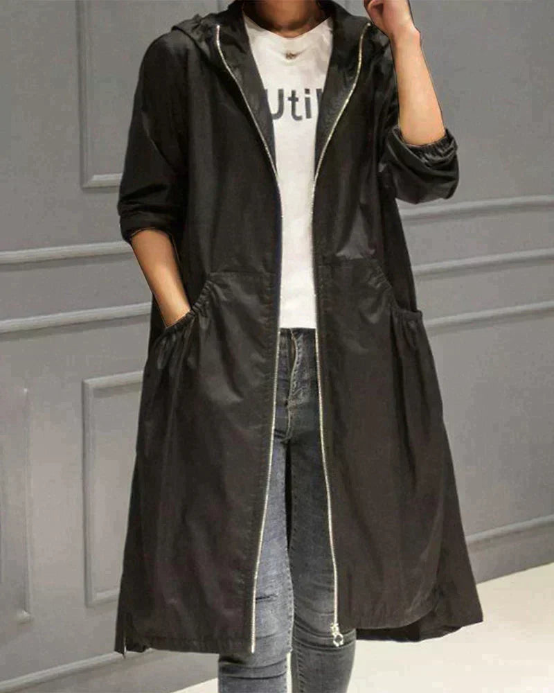 Stylische Damenjacke Kapuze Leicht