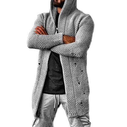 Herren Strickjacke Kapuze Warm