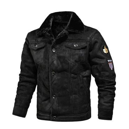 Herren Lederjacke Stilvoll Elegant