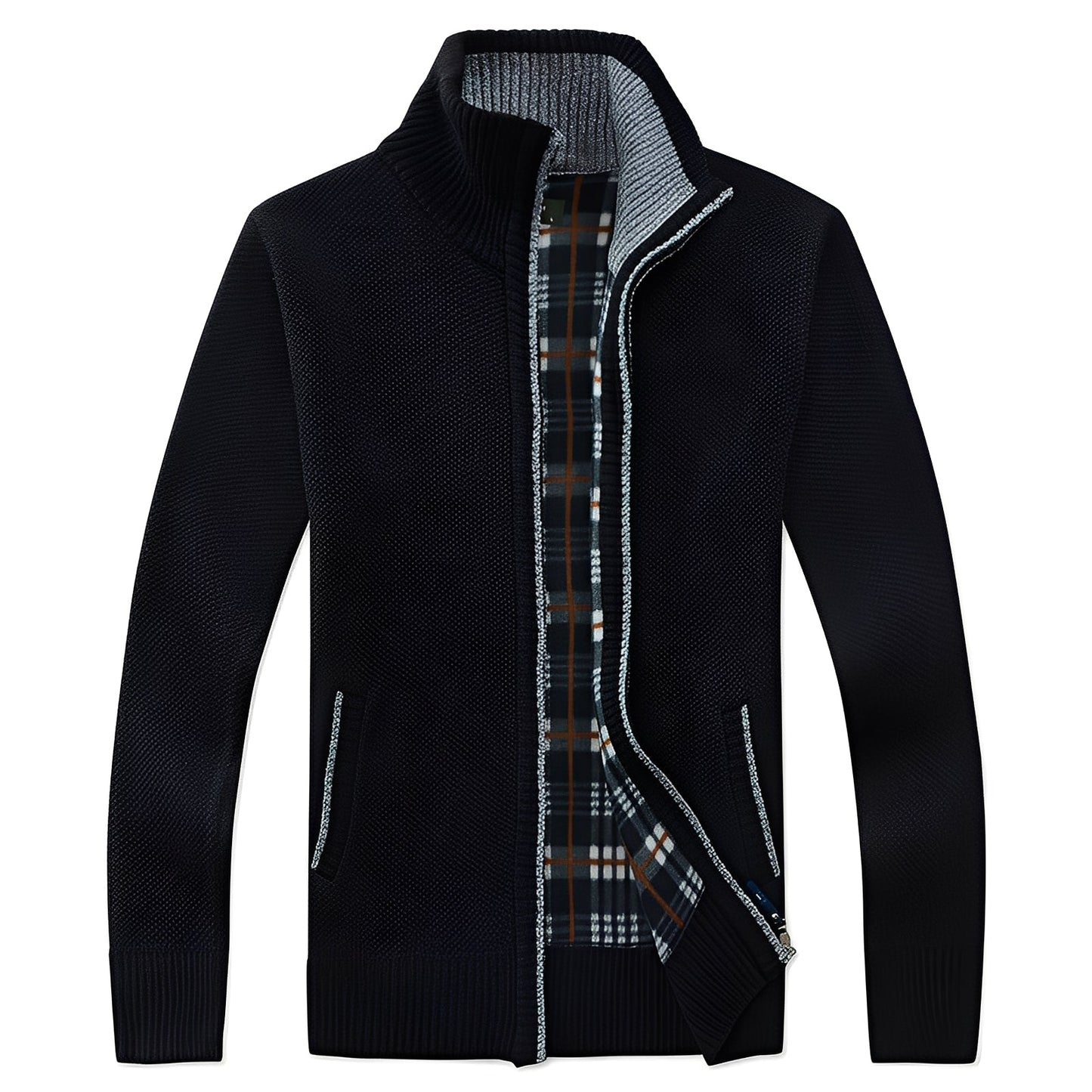 Herren Cardigan Elegant Fleece Innenfutter
