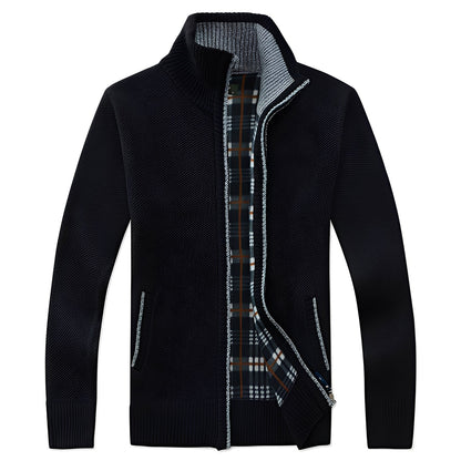 Herren Cardigan Elegant Fleece Innenfutter
