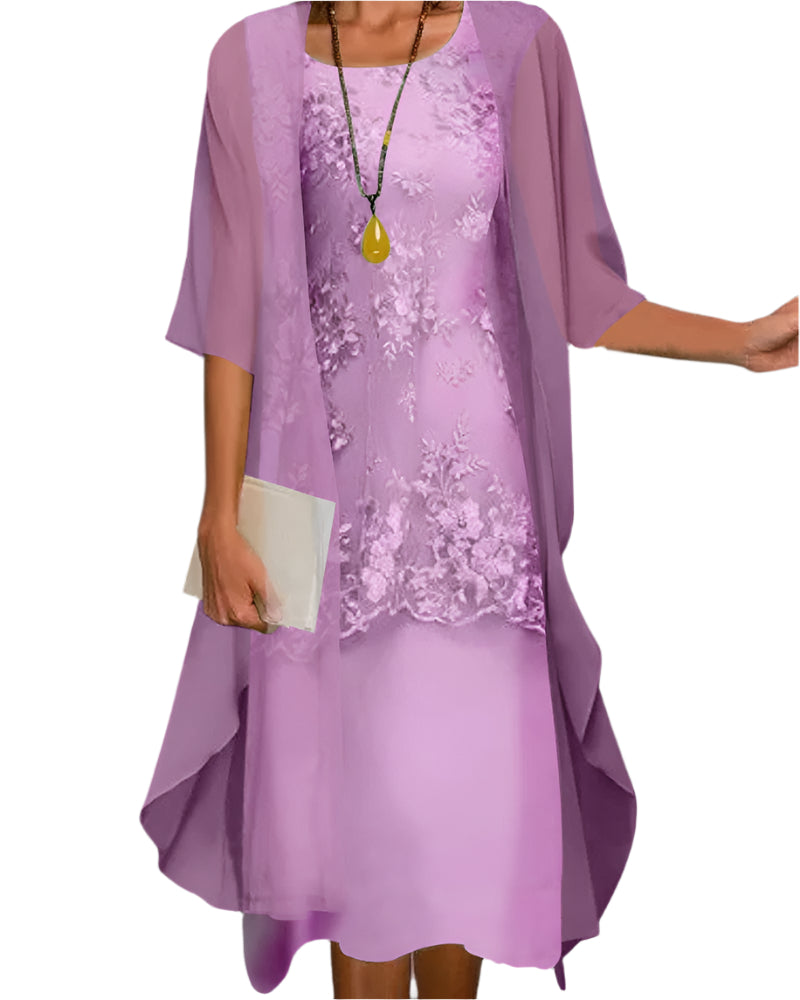 Elegantes Damenkleid Abendgarderobe Blumenmuster