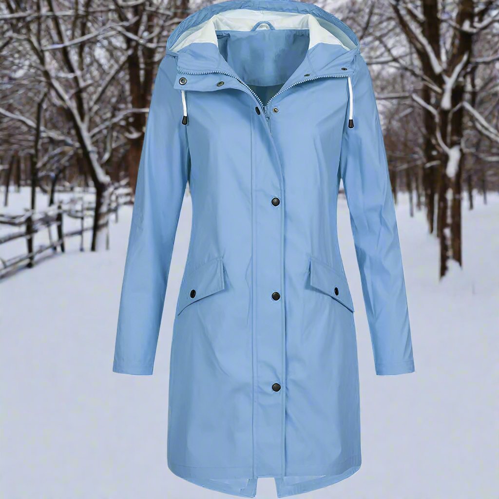 Kapuzenregenjacke Damen Locker Geschnitten