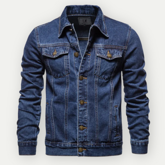 Herren Denimjacke Trendy mit Kontrastnähten - IdealeKleiden