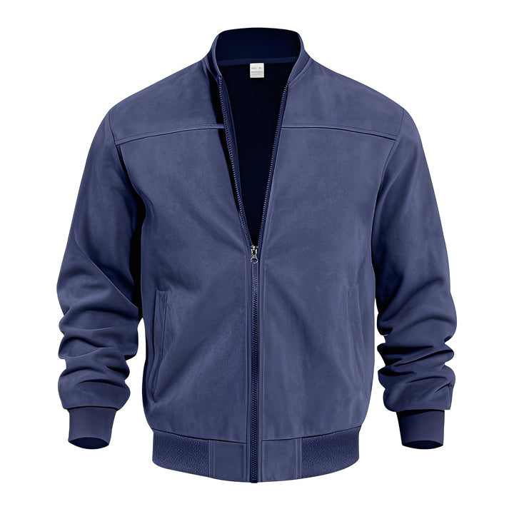 Männer Lederjacke Elegant Wildleder