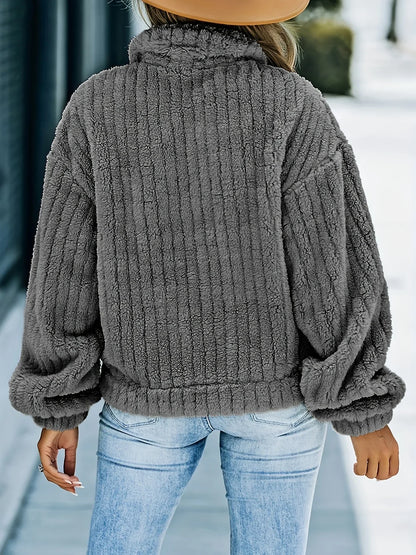 Ledermantel Damen Truckerjacke Fellbesatz - IdealeKleiden