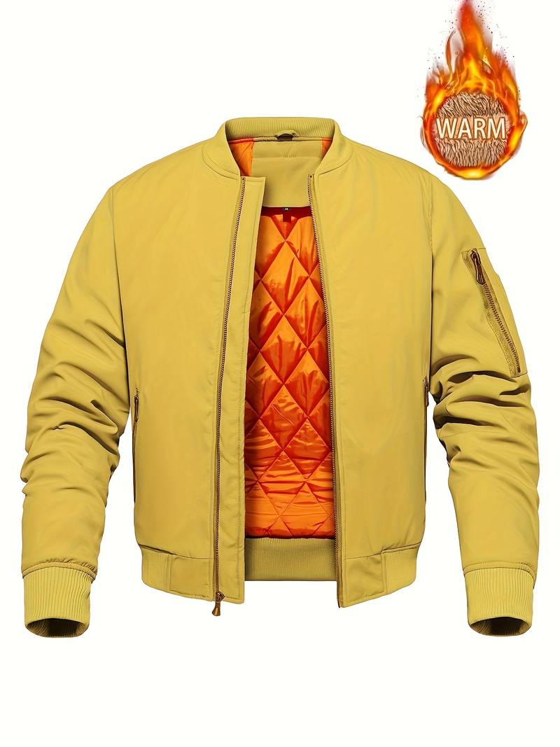 Herren Bomberjacke Elegant Schwarz