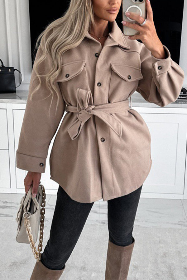 Elegante Damenjacke Langarm Knopfleiste