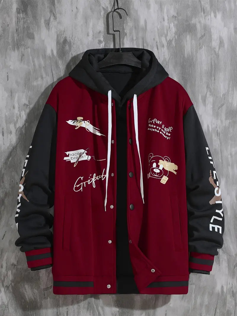 Lässige Herren-Baseballjacke Sportlich Casual