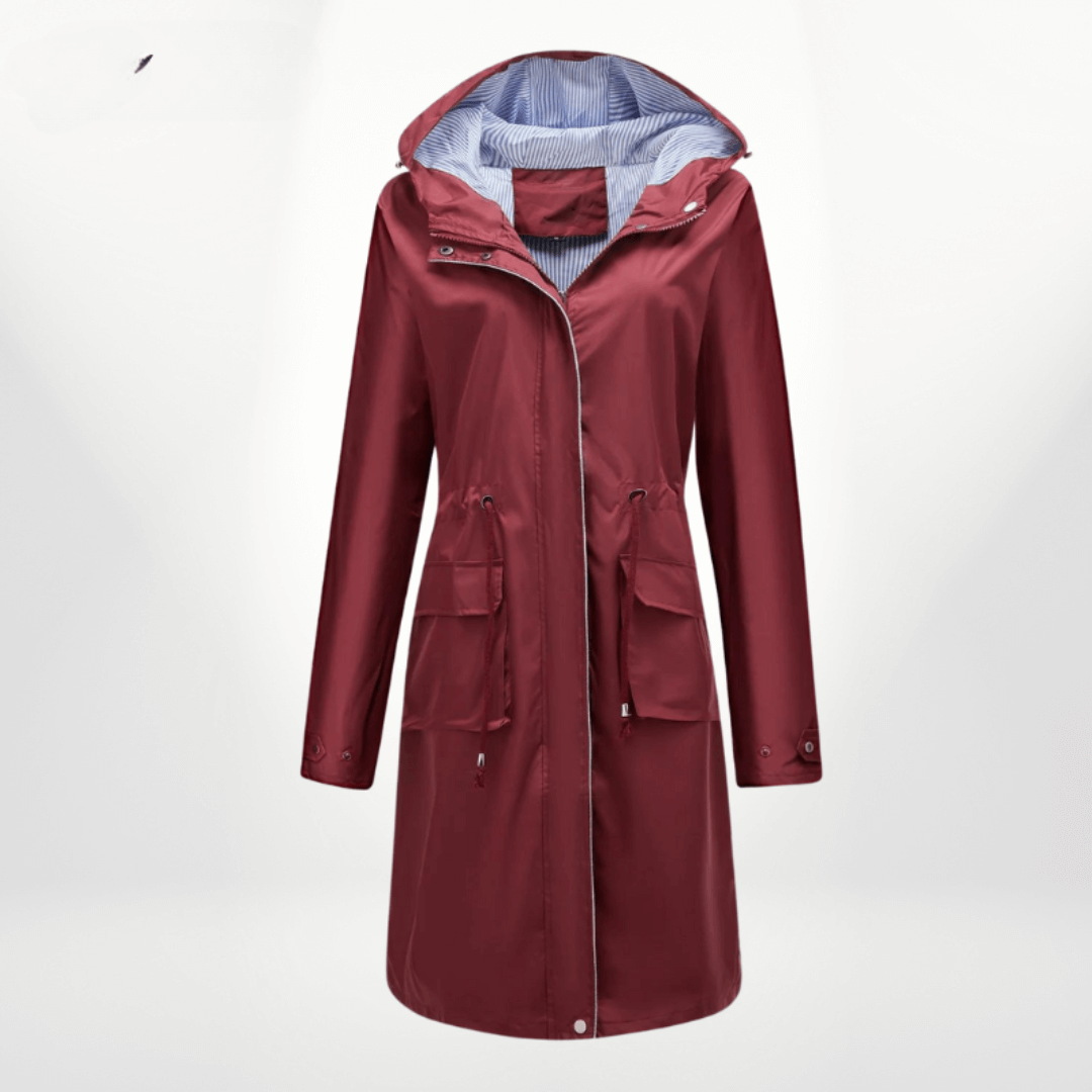 Wasserdichte Damen-Trenchcoat Lang
