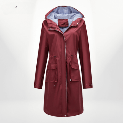 Wasserdichte Damen-Trenchcoat Lang