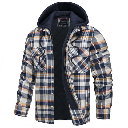 Herren Freizeitjacke Kariert Langarm Modern