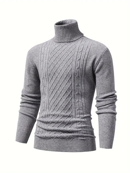 Lässiger Rollkragenpullover Herren Casual