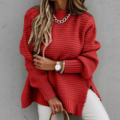Große Strickpullover Damen Weich Warm Oversized
