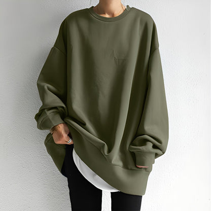 Damen Pullover Locker Schultern Bequem