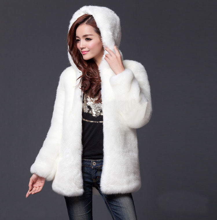 Damen Kunstpelzjacke Chic Eleganz