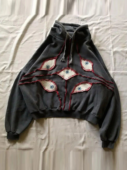 Stylische Oversized Hoodie mit lustigen Augen