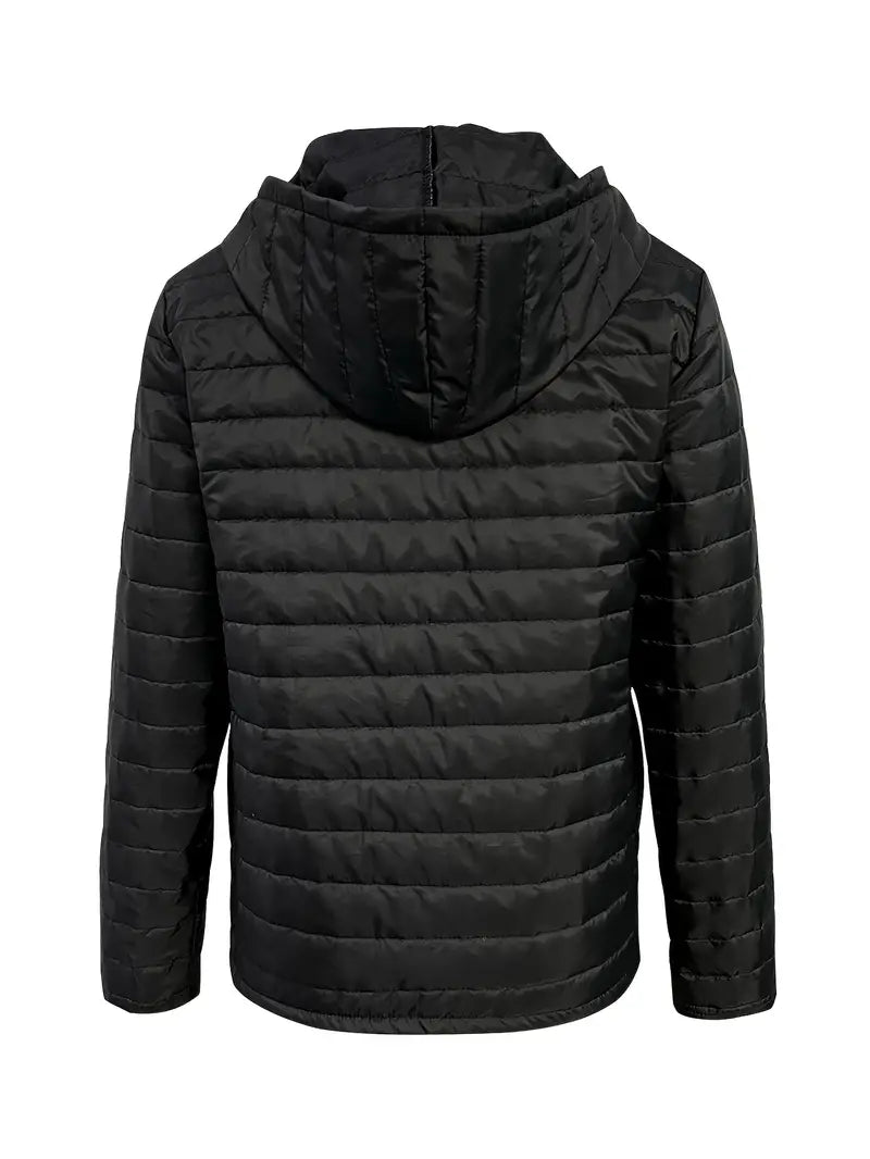 Stylische Steppjacke Hüftlang Mit Kapuze - IdealeKleiden
