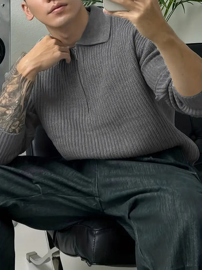 Stylischer Pullover Mit Viertelreißverschluss Modern