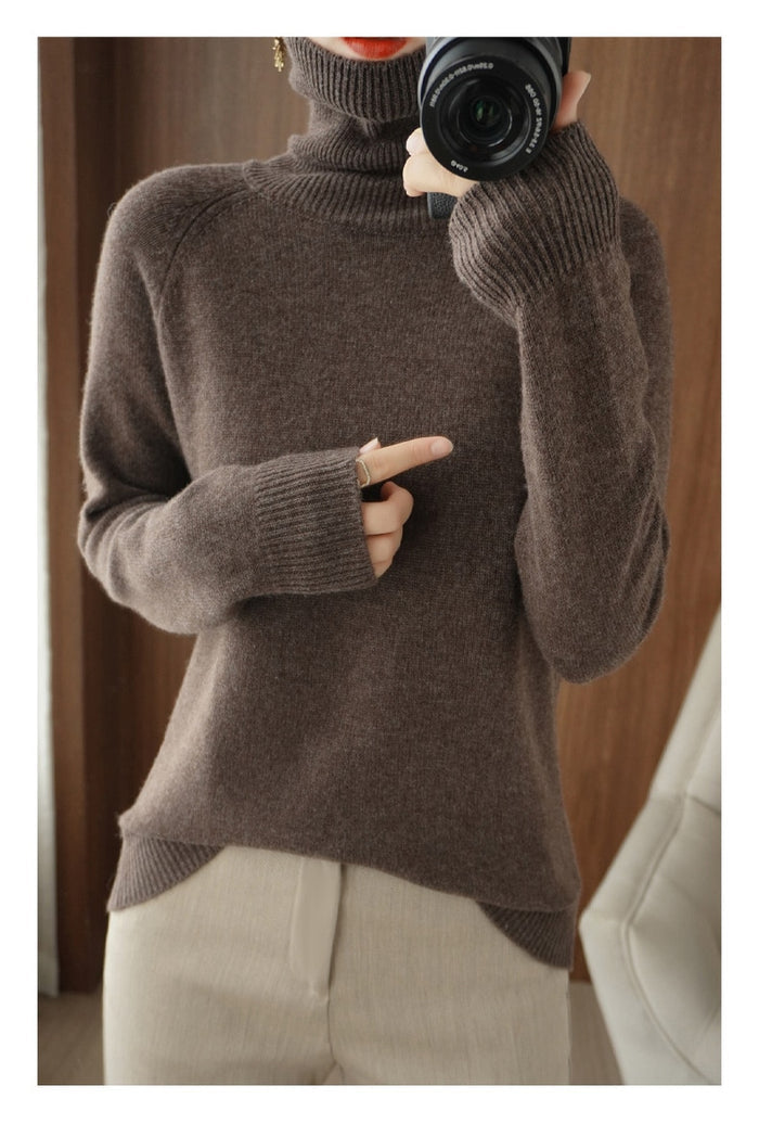 Bequemer Rollkragenpullover Lockerer Style