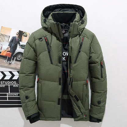 Eleganter Herren Wintermantel Schwarz - IdealeKleiden