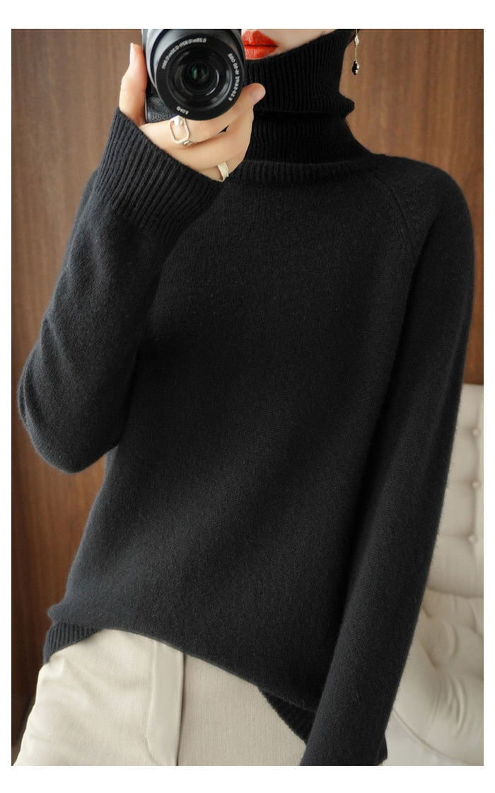 Bequemer Rollkragenpullover Lockerer Style