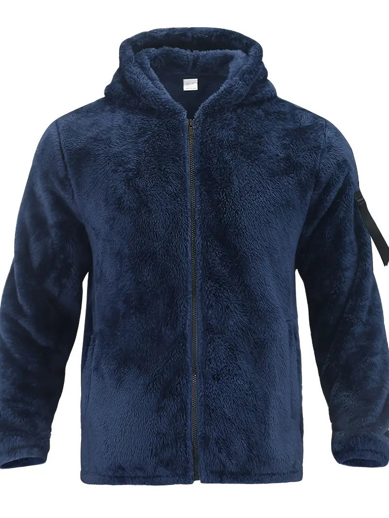 Herren Winterjacke Flauschig Reißverschluss