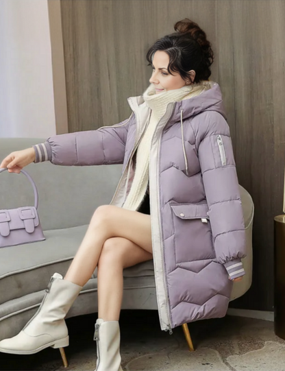 Warme Winterjacke Isoliert Damen