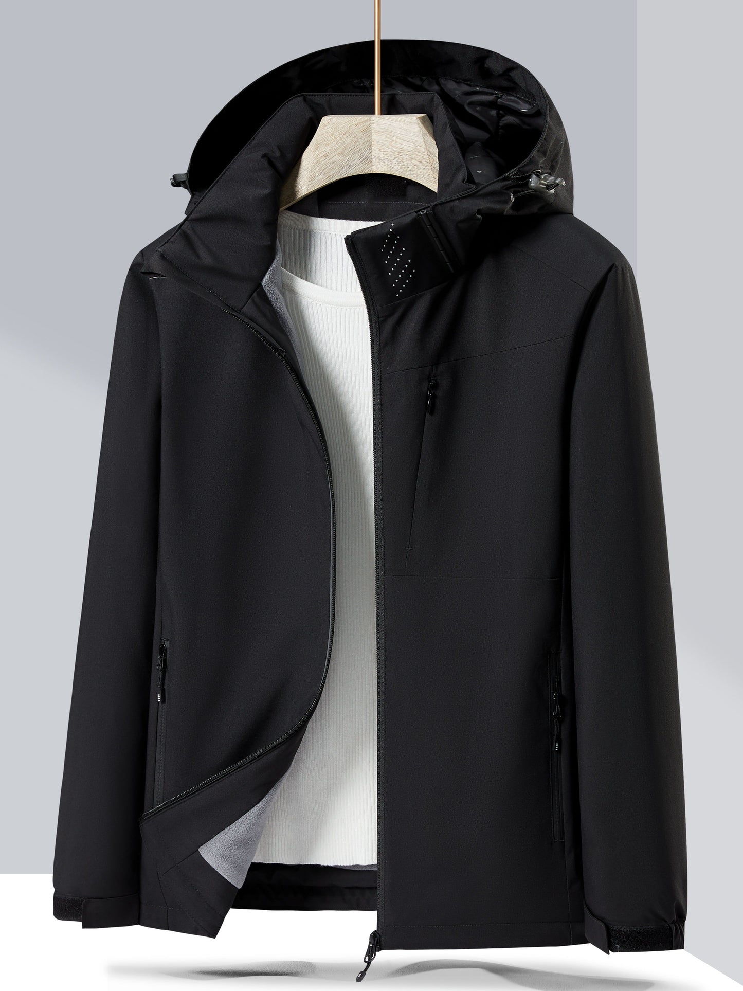 Wasserdichte Winterjacke Damen Kapuze Fleece