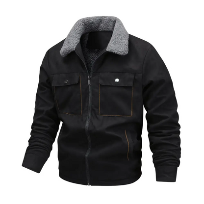 Herren Outdoor-Jacke Warm Teddyfleece Schalkragen