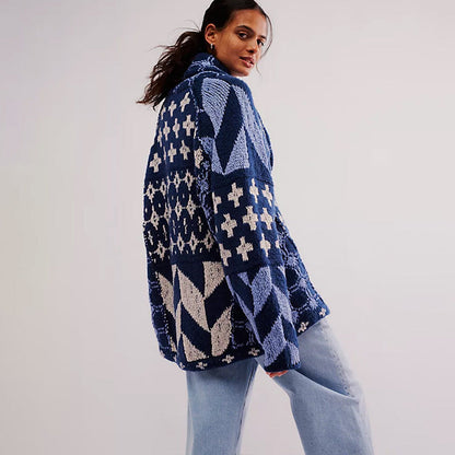 Stylische Damenjacke mit Trendigen Muster