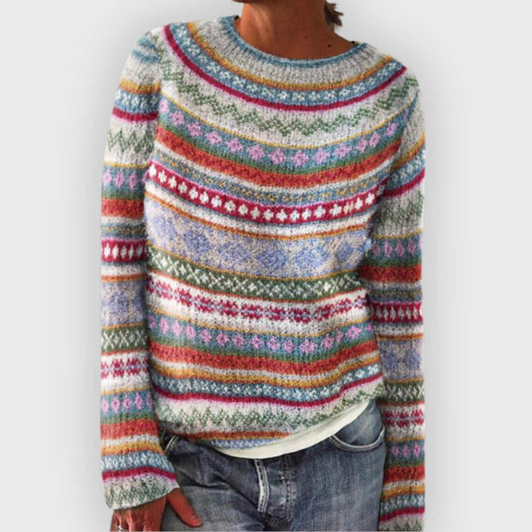 Damenschal Strickpullover Langärmlig Trendy - IdealeKleiden