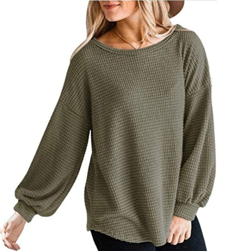 Olivia - Bequemer Waffelpullover Relaxed Fit