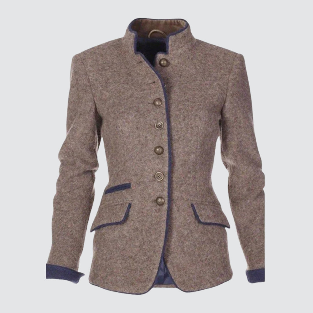Stylische Damenjacke Einfarbig Elegant - IdealeKleiden