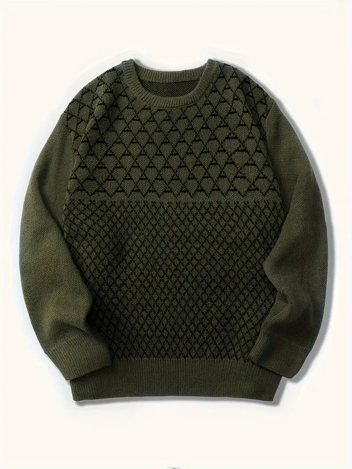 Herren Pullover Rautenmuster Modern Geschenk