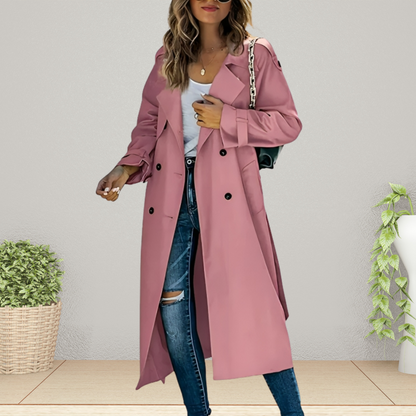 Eleganter Damen Trenchcoat Lang & Warm