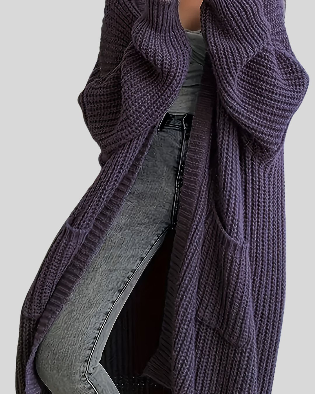Eleganter Damen Cardigan Lang